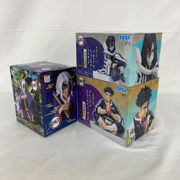 【中古】【未開封】【セット】「鬼滅の刃」プレミアムちょこのせフィギュア“悲鳴嶼行冥/伊黒小芭内/宇髄天元 柱稽古” 3点＜フィギュア＞（代引き不可）6541
