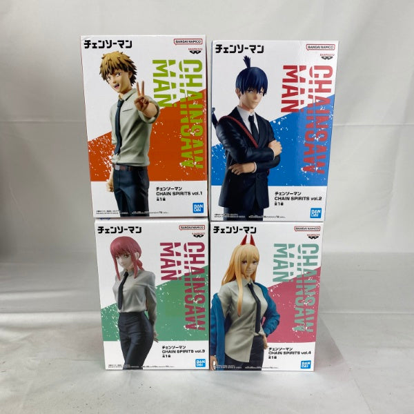 【中古】【未開封】【セット】「チェンソーマン」 CHAIN SPIRITS vol.1〜4(デンジ、早川アキ、マキマ、パワー) 4点＜フィギュア＞（代引き不可）6541