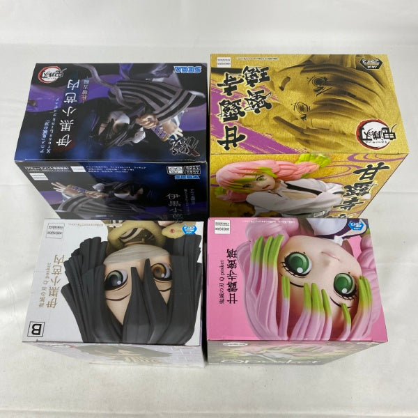 【中古】【未開封】【セット】鬼滅の刃 プライズフィギュア 伊黒小芭内/甘露時蜜璃　4点＜フィギュア＞（代引き不可）6541