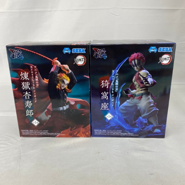 【中古】【未開封】【セット】アニメ「鬼滅の刃」XrossLink フィギュア 猗窩座/煉獄杏寿郎＜フィギュア＞（代引き不可）6541