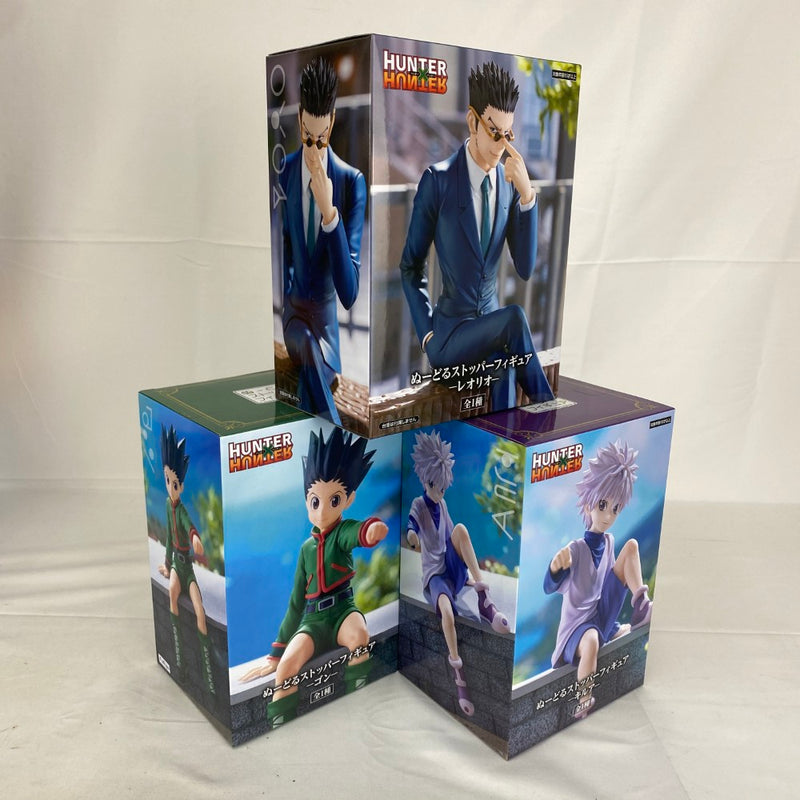 【中古】【未開封】【セット】HUNTER×HUNTER　ぬーどるストッパーフィギュア-ゴン/キルア/レオリオ-3点＜フィギュア＞（代引き不可）6541