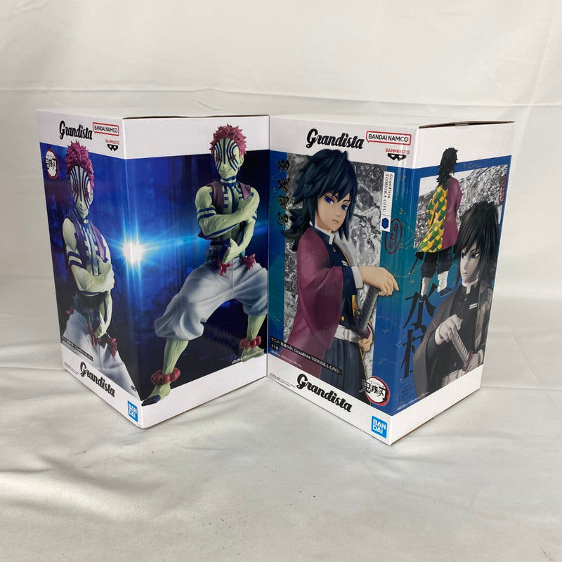 【中古】【未開封】【セット】アニメ「鬼滅の刃」 Grandista-TOMIOKA GIYU/AKAZA- 2点＜フィギュア＞（代引き不可）6541