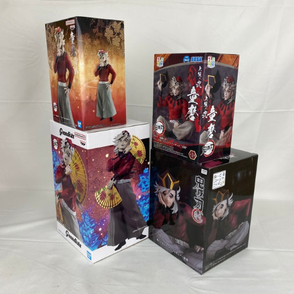 【中古】【未開封】【セット】アニメ「鬼滅の刃」 童磨 プライズフィギュア 4点＜フィギュア＞（代引き不可）6541