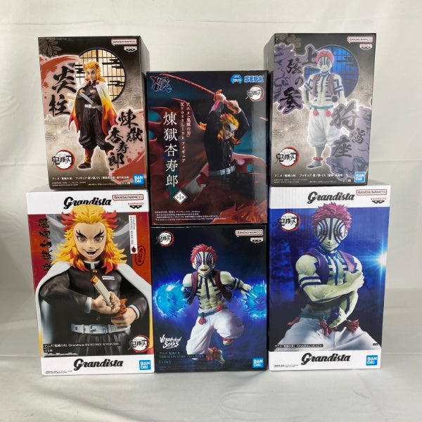 【中古】【未開封】【セット】鬼滅の刃 煉獄杏寿郎/猗窩座 プライズフィギュア 6点＜フィギュア＞（代引き不可）6541