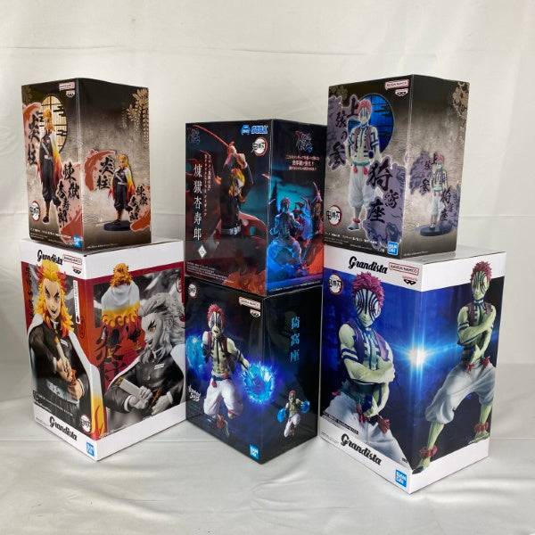【中古】【未開封】【セット】鬼滅の刃 煉獄杏寿郎/猗窩座 プライズフィギュア 6点＜フィギュア＞（代引き不可）6541