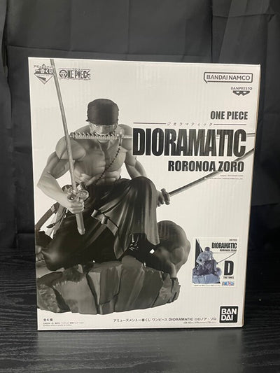 【中古】【未開封】ロロノア・ゾロ D(白黒トーン彩色) 「アミューズメント一番くじ ワンピース DIORAMATIC ロロノア・ゾロ」...