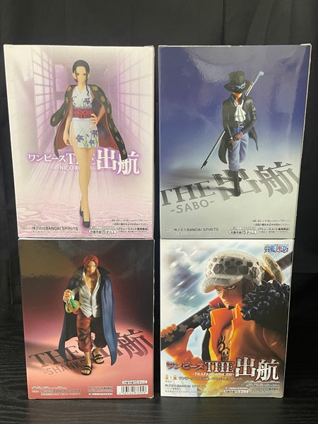 【中古】【未開封】【セット】THE出航　シャンクス＋サボ＋トラファルガー・ロー＋ニコ・ロビン4種セット＜フィギュア＞（代引き不可）6545