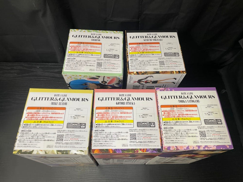 【中古】【未開封】【セット】四糸乃＋夜刀神十香 ＋時崎狂三＋五河琴里＋誘宵美九「デート・ア・ライブ」 GLITTER＆GLAMOURS＜フィギュア＞（代引き不可）6545