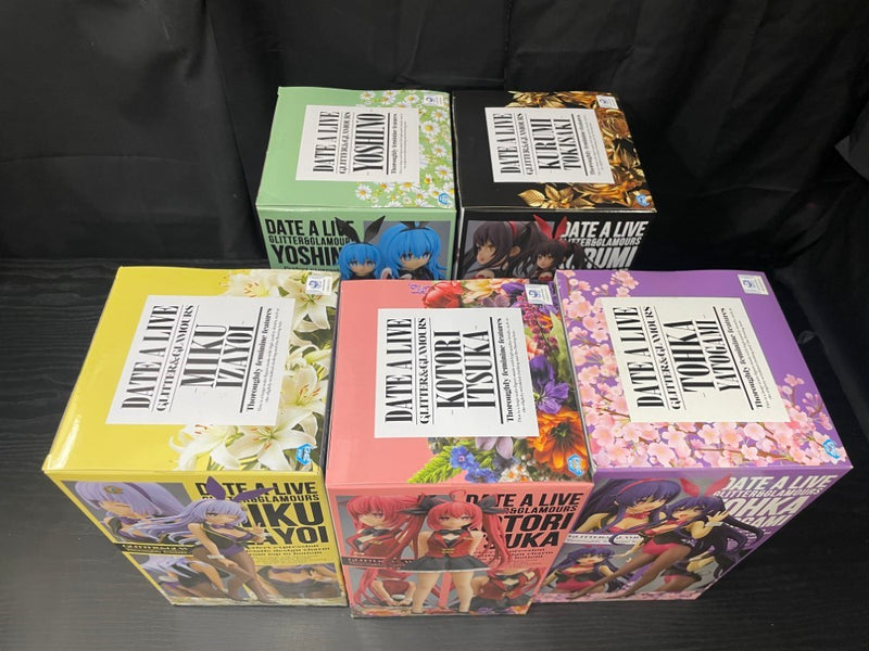 【中古】【未開封】【セット】四糸乃＋夜刀神十香 ＋時崎狂三＋五河琴里＋誘宵美九「デート・ア・ライブ」 GLITTER＆GLAMOURS＜フィギュア＞（代引き不可）6545