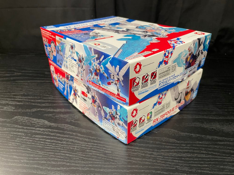 【中古】【未組立】【セット】1/144   EXPO2025　ENTRY GRADE RX-78F00/E ガンダム＋E ガンダム用オプションパーツセット ＜プラモデル＞（代引き不可）6545