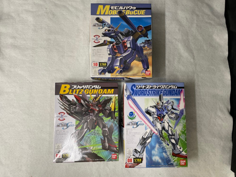 【中古】【未組立】【セット】1/144 ブリッツガンダム＋1/144 ソードストライクガンダム＋1/144 モビルバクゥ＜プラモデル＞（代引き不可）6545