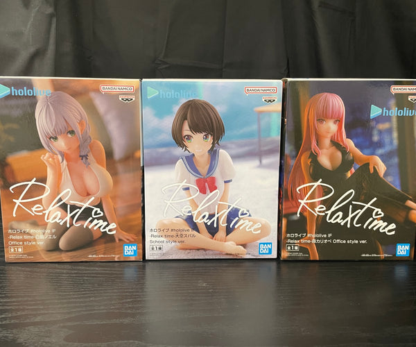 【中古】【未開封】【セット】 大空スバル+白銀ノエル+森カリオペ　＃hololive IF -Relax time-　3点＜フィギュア＞（代引き不可）6545