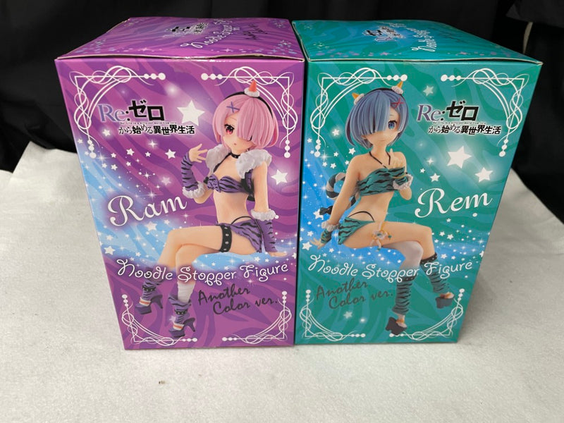 【中古】【未開封】【セット】レム+ラム「Re：ゼロから始める異世界生活」ぬーどるストッパーフィギュア鬼衣装アナザーカラー＜フィギュア＞（代引き不可）6545