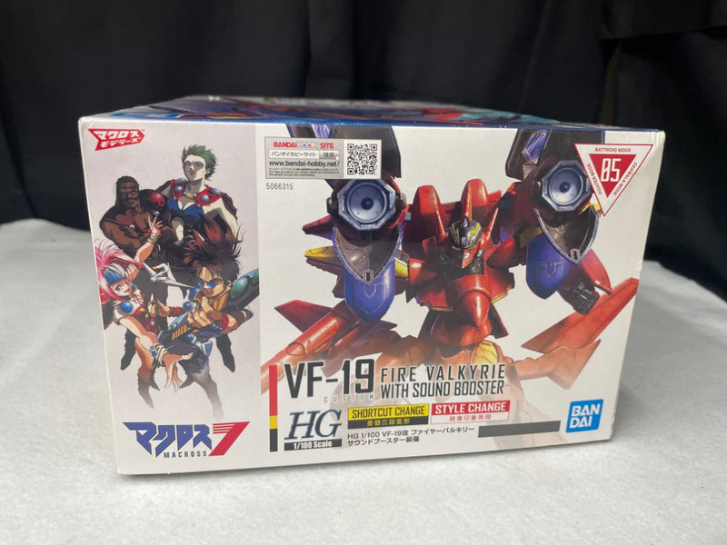 【中古】【未組立】1/100 HG VF-19改 ファイヤーバルキリー サウンドブースター装備 「マクロス7」 [5066315]＜プラモデル＞（代引き不可）6545