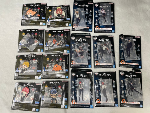 【中古】【開封品】【セット】 G賞アクリルスタンド+I賞ラバーチャーム「一番くじ 劇場版 チェンソーマン レゼ篇」＜おもちゃ＞（代引き不可）6545