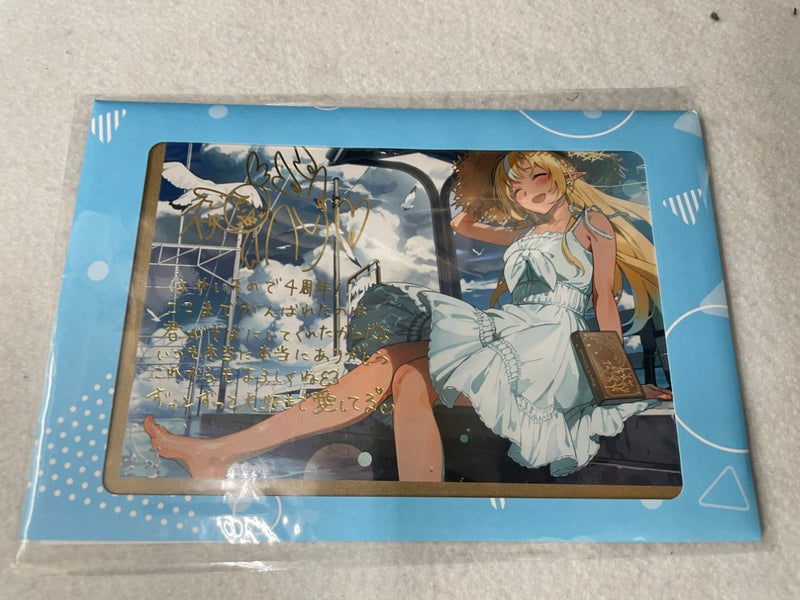 【中古】【未開封】【セット】不知火フレア　ポストカード（活動4周年記念）+キャンバスアート（誕生日記念2023）＜コレクターズアイテム＞（代引き不可）6545