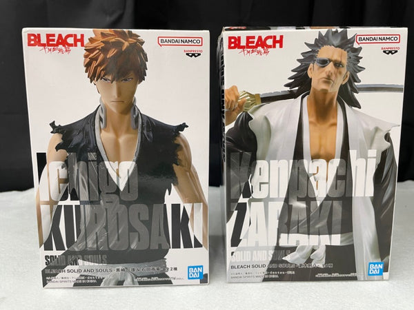 【中古】【未開封】【セット】 黒崎一護+更木剣八「BLEACH-ブリーチ-」 SOLID AND SOULS＜フィギュア＞（代引き不可）6545