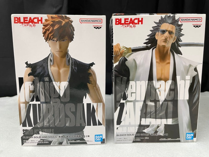 【中古】【未開封】【セット】 黒崎一護+更木剣八「BLEACH-ブリーチ-」 SOLID AND SOULS＜フィギュア＞（代引き不可）6545