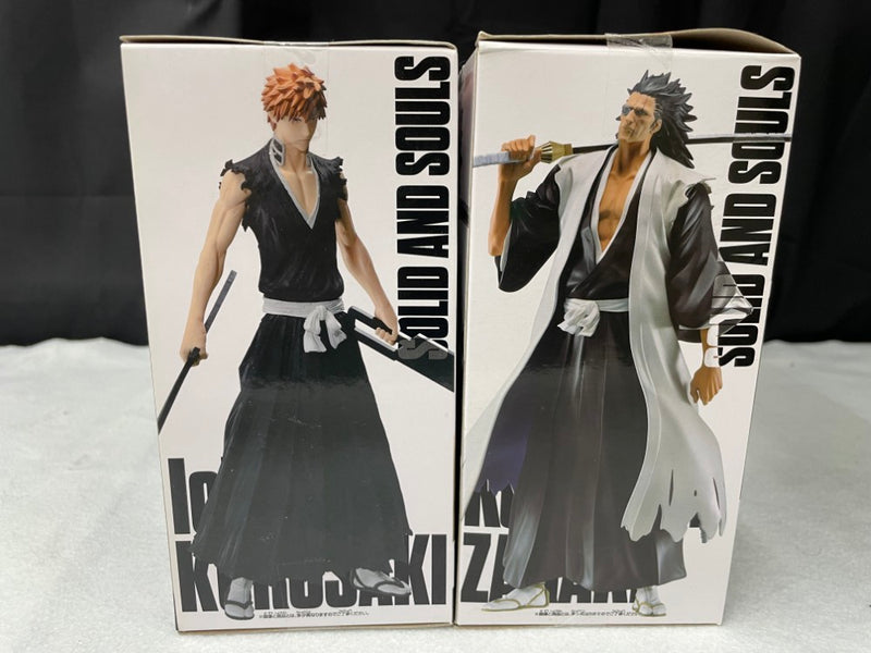 【中古】【未開封】【セット】 黒崎一護+更木剣八「BLEACH-ブリーチ-」 SOLID AND SOULS＜フィギュア＞（代引き不可）6545
