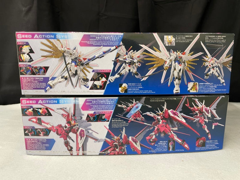 【中古】【未組立】【セット】1/144 HG インフィニットジャスティスガンダム弐式 +HGマイティーストライクフリーダムガンダム＜プラモデル＞（代引き不可）6545