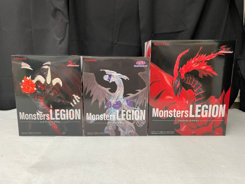 【中古】【未開封】【セット】スターダスト・ドラゴン+レッド・デーモンズドラゴン+ブラック・ローズドラゴンMonsters LEGION＜フィギュア＞（代引き不可）6545
