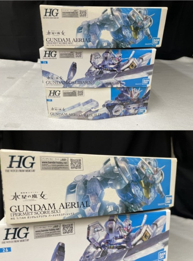 【中古】【未組立】【セット】 機動戦士ガンダム 水星の魔女　1/144HG3種セット　エアリアル+エアリアル改修型+キャリバーン＜プラモデル＞（代引き不可）6545