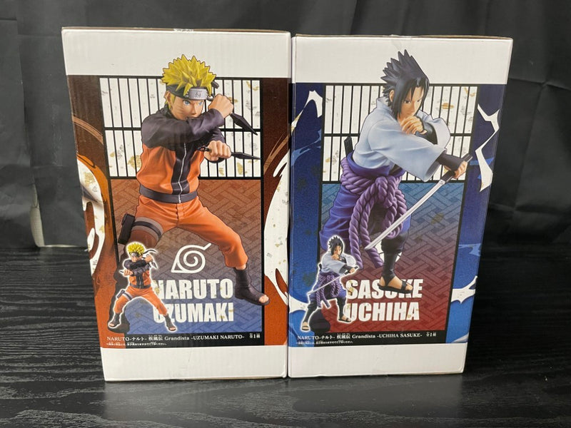 【中古】【未開封】【セット】うずまきナルト+うちはサスケ「NARUTO-ナルト- 疾風伝」 Grandista＜フィギュア＞（代引き不可）6545