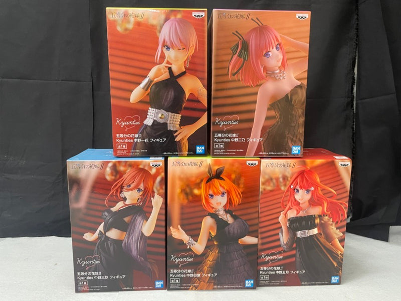 【中古】【未開封】 【セット】中野一花+中野二乃+中野三玖+中野四葉+中野五月「五等分の花嫁∬」 Kyunties＜フィギュア＞（代引き不可）6545
