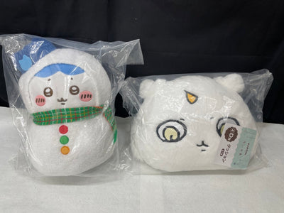 【中古】【未開封】【セット】 ぬいぐるみ+クッション 「エニマイくじ ちいかわ ゆきだるまになっちゃった!」 ＜コレクターズアイテム＞...