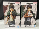 【中古】【未開封】【セット】エレン・イェーガー+リヴァイ・アッカーマン 「進撃の巨人」 Grandista＜フィギュア＞（代引き不可）6545
