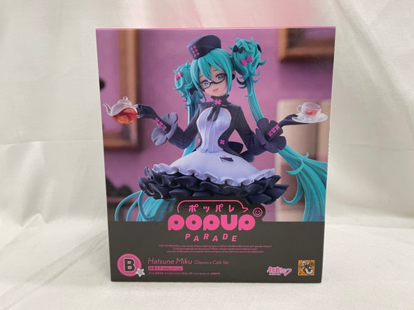 【中古】【未開封】POP UP PARADE 初音ミク めがね×カフェVer. 「グッスマくじ 初音ミク 2025 Autumn」 B＆Wゲット賞＜フィギュア＞（代引き不可）6546