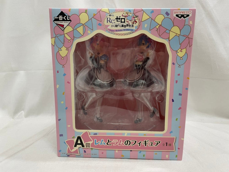 【中古】【未開封】レム＆ラム 「一番くじ Re：ゼロから始める異世界生活〜Happy Birthday REM＆RAM〜」 A賞＜フィギュア＞（代引き不可）6546