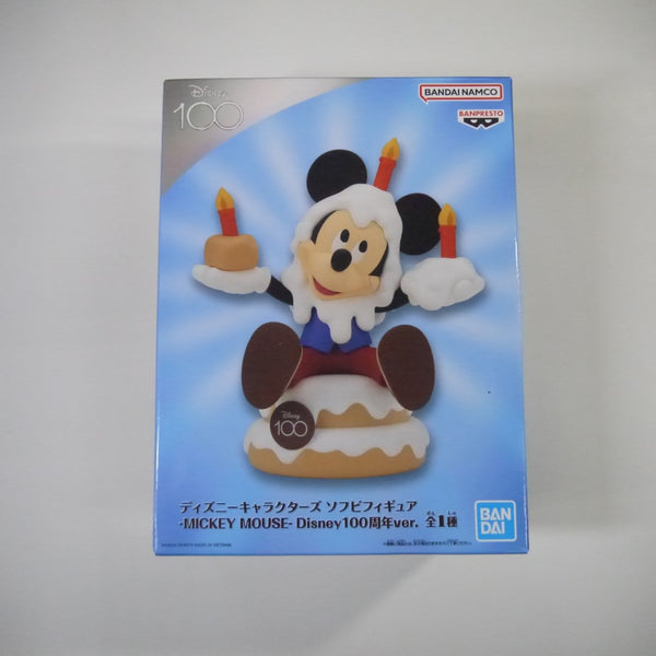 【中古】【未開封】ミッキーマウス 「ディズニーキャラクターズ」 ソフビフィギュア -MICKEY MOUSE- Disney100周年ver.＜フィギュア＞（代引き不可）6547