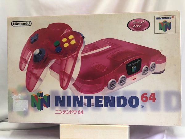 【中古】【開封品】【動作確認済み】Nintendo 任天堂 ニンテンドー64 クリアレッド コントローラー付き＜レトロゲーム＞（代引き不可）6552