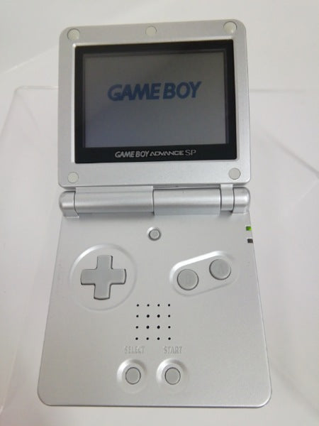【中古】【動作確認済】【開封品】ゲームボーイアドバンスSP本体 プラチナシルバー＜レトロゲーム＞（代引き不可）6552