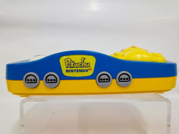 【中古】【動作確認済】【開封品】ピカチュウNintendo64本体(ブルー＆イエロー)＜レトロゲーム＞（代引き不可）6552