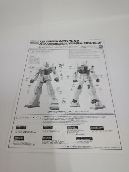 【中古】【未組立】1/100 MG RX-78-2 ガンダム パーフェクトガンダムVer.(アニメカラー) 「機動戦士ガンダム」＜プラモデル＞（代引き不可）6552