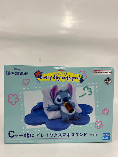 中古】【未開封】スティッチ 一緒にブレイク♪スマホスタンド 「一番