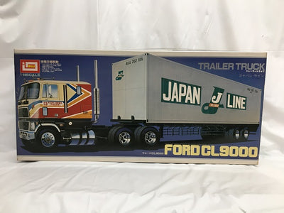 【中古】【未組立】イマイ フォードCL9000 トレーラートラック ジャパンライン コンテナ 1/28＜プラモデル＞（代引き不可）6558