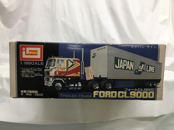 中古】【未組立】イマイ フォードCL9000 トレーラートラック ジャパンライン コンテナ 1/28＜プラモデル＞（代引き不可）