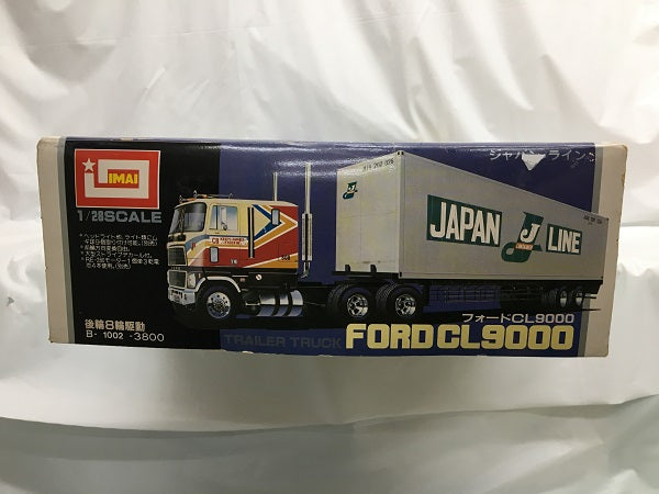 【中古】【未組立】イマイ フォードCL9000 トレーラートラック ジャパンライン コンテナ 1/28＜プラモデル＞（代引き不可）6558