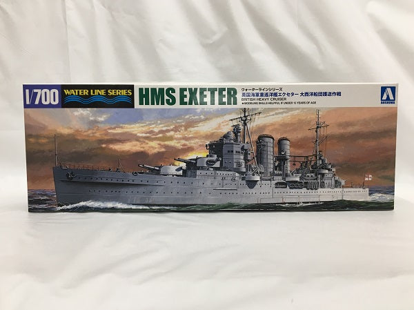 【中古】【未組立】1/700 限定 英国重巡洋艦エクセター 大西洋船団護送作戦 「ウォーターラインシリーズ」＜プラモデル＞（代引き不可）6558