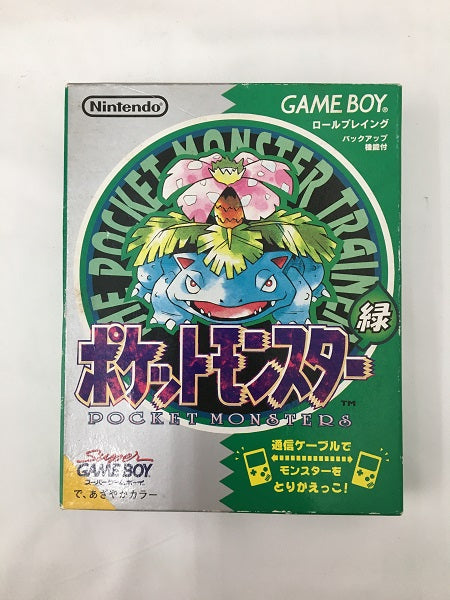 【中古】【箱説あり】ゲームボーイソフト　ポケットモンスター 緑＜レトロゲーム＞（代引き不可）6558