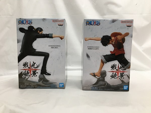 【中古】【未開封】【セット】ロブ・ルッチ 「ワンピース」 戦光絶景-ROB LUCCI-／モンキー・D・ルフィ 「ワンピース」 戦光絶景-MONKEY.D.LUFFY-＜フィギュア＞（代引き不可）6558