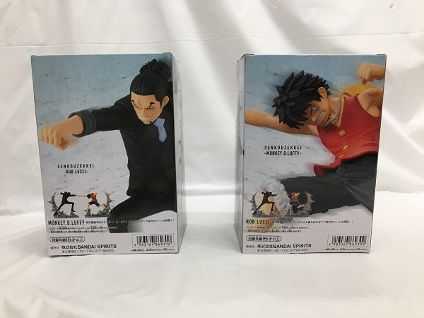 【中古】【未開封】【セット】ロブ・ルッチ 「ワンピース」 戦光絶景-ROB LUCCI-／モンキー・D・ルフィ 「ワンピース」 戦光絶景-MONKEY.D.LUFFY-＜フィギュア＞（代引き不可）6558