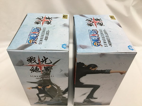 【中古】【未開封】【セット】ロブ・ルッチ 「ワンピース」 戦光絶景-ROB LUCCI-／モンキー・D・ルフィ 「ワンピース」 戦光絶景-MONKEY.D.LUFFY-＜フィギュア＞（代引き不可）6558