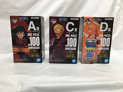 【中古】【開封品】フィギュア5体セット「一番くじ ワンピース vol.100 Anniversary」A賞・C賞・D賞・E賞・F賞＜フ...