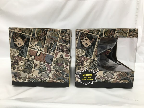 【中古】【未開封】【セット】Happyくじ MARVEL COMICSシリーズ」　アクションポーズフィギュア　A賞　スパイダーマン＆LAST賞　ヴェノム＜フィギュア＞（代引き不可）6558