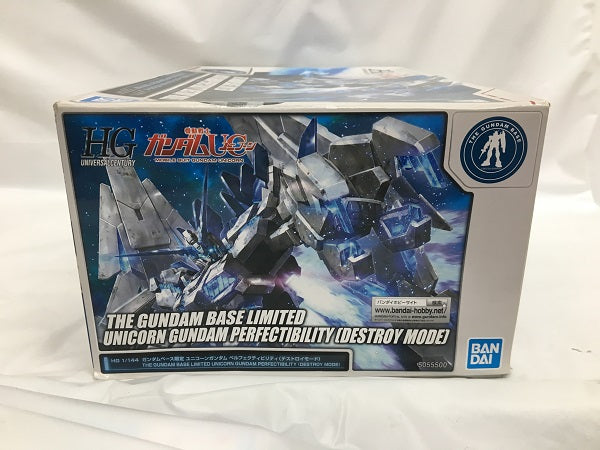 【中古】【未組立】1/144 HG RX-0 ユニコーンガンダム ペルフェクティビリティ(デストロイモード) 「機動戦士ガンダムUC」 ガンダムベース限定＜プラモデル＞（代引き不可）6558