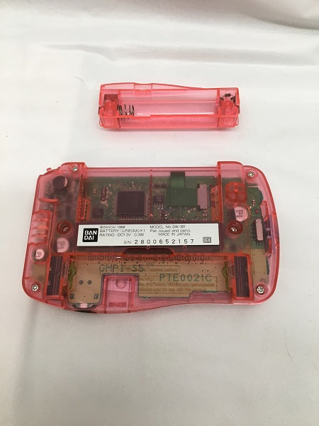 【中古】【動作確認済み】ワンダースワン本体 スケルトンピンク＜レトロゲーム＞（代引き不可）6558